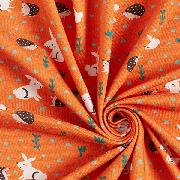 Baumwolljersey Hase und Igel Digitaldruck | PETIT CITRON – orange, image number 3