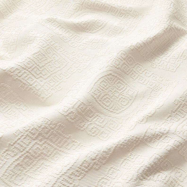 Dekostoff Jacquard dekorative Rauten 275 cm – wollweiss, image number 2