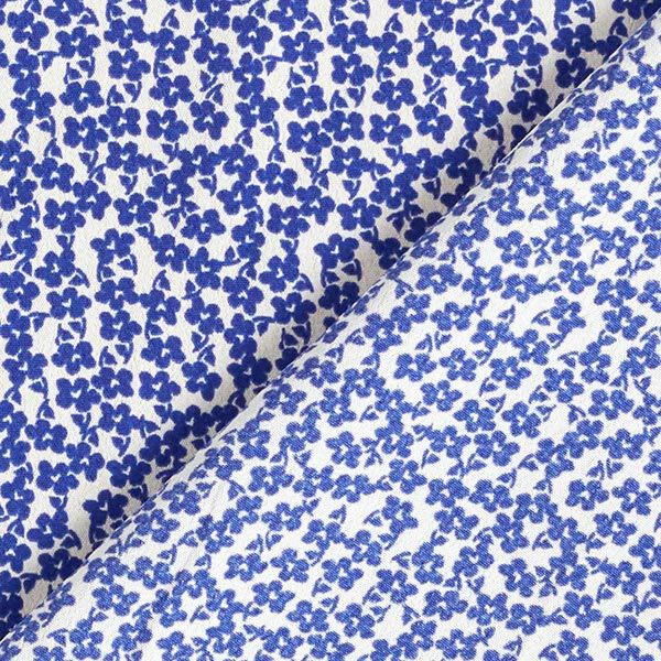 Leichter Kreppstoff Streublümchen – blau/weiss | Reststück 50cm
