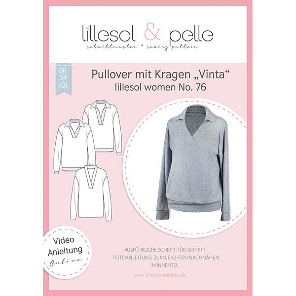 Pullover mit Kragen Vinta | Lillesol & Pelle No. 76 | 34-58