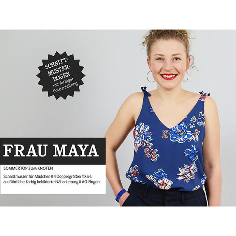 FRAU MAYA Sommertop zum Knoten | Studio Schnittreif | XS-L,  image number 1