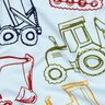 French Terry Sommersweat Baufahrzeuge | Poppy Fabrics – babyblau/marineblau,  thumbnail number 2
