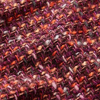 Bouclé Schurwoll-Mix Lurex – merlot, 