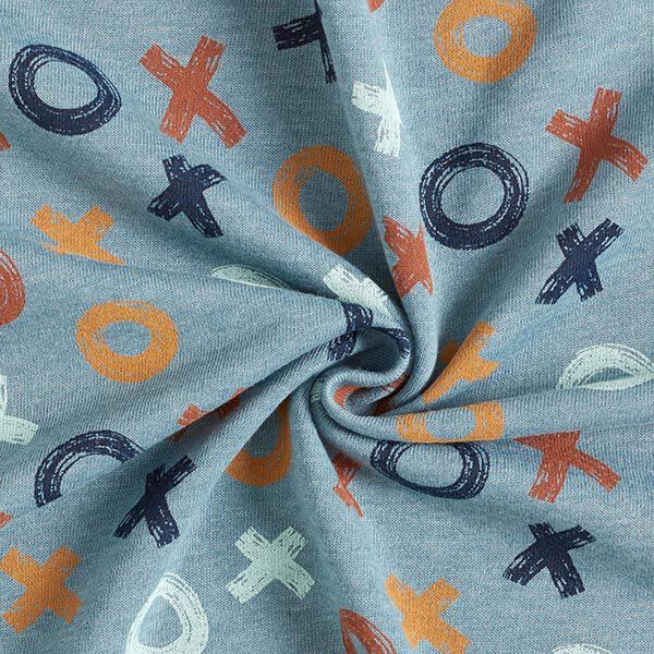 Sweatshirt angeraut Tic-Tac-Toe – stahlblau, image number 3