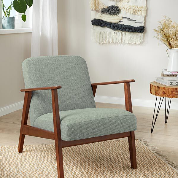 Möbelstoff Jacquard Miniraute – grün | Reststück 100cm