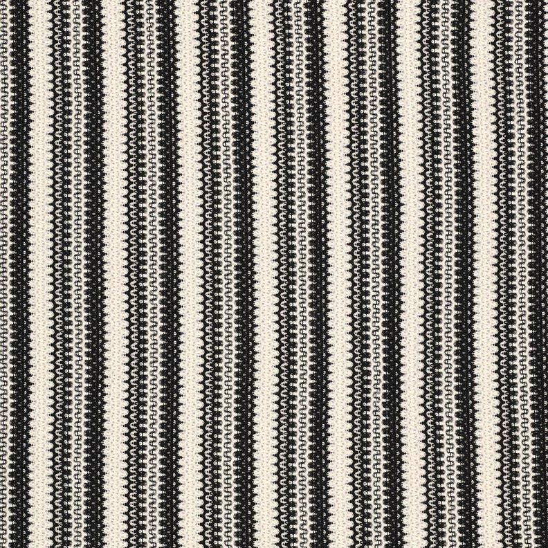 Strickstoff Streifen | Poppy Fabrics – schwarz/wollweiss,  image number 1
