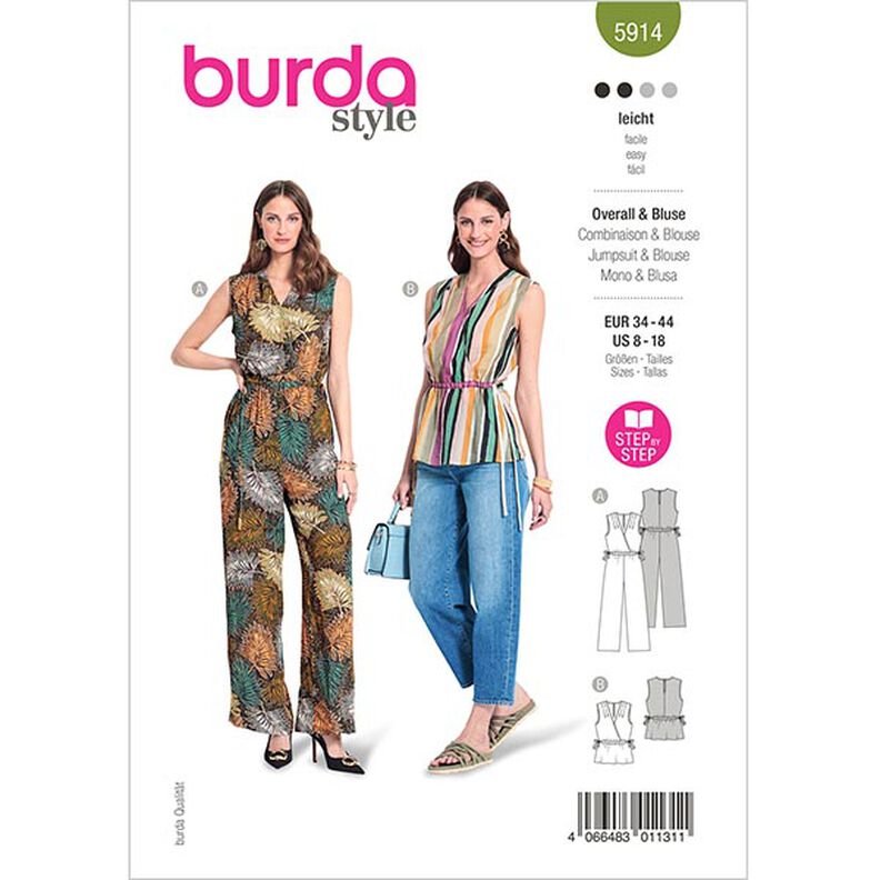 Overall / Bluse  | Burda 5914 | 34-44,  image number 1
