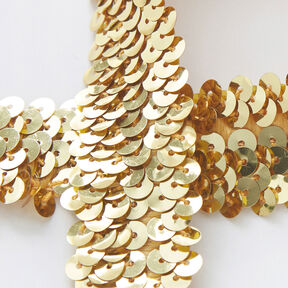 Elastische Paillettenborte [30 mm] – gold, 