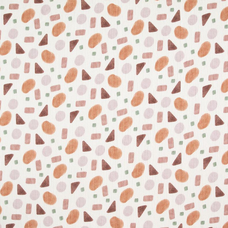 Waffelpiqué bunte Formen – kupfer/elfenbein,  image number 1