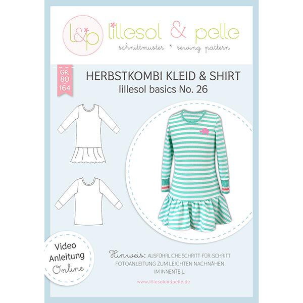 Herbstkombi Kleid & Shirt | Lillesol & Pelle No. 26 | 80-164,  image number 1
