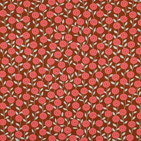 Baumwollpopeline Sommerblümchen | Poppy Fabrics – hummer/bronze, 