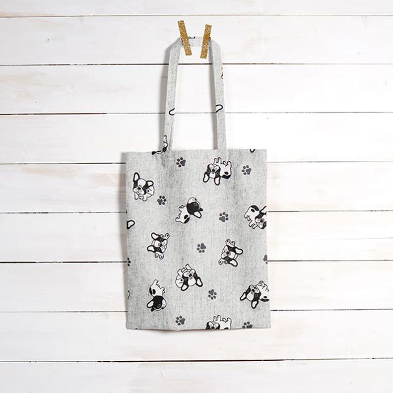 Dekostoff Canvas Bulldogge – grau,  image number 6