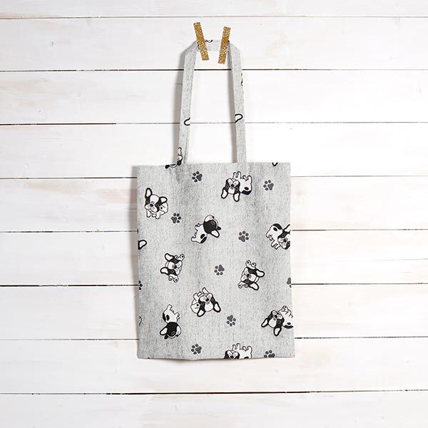 Dekostoff Canvas Bulldogge – grau,  image number 6