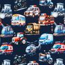 French Terry Sommersweat Fahrzeuge Digitaldruck – marineblau,  thumbnail number 1