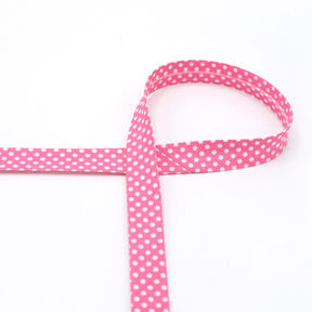 Schrägband Punkte [18 mm] – pink, 