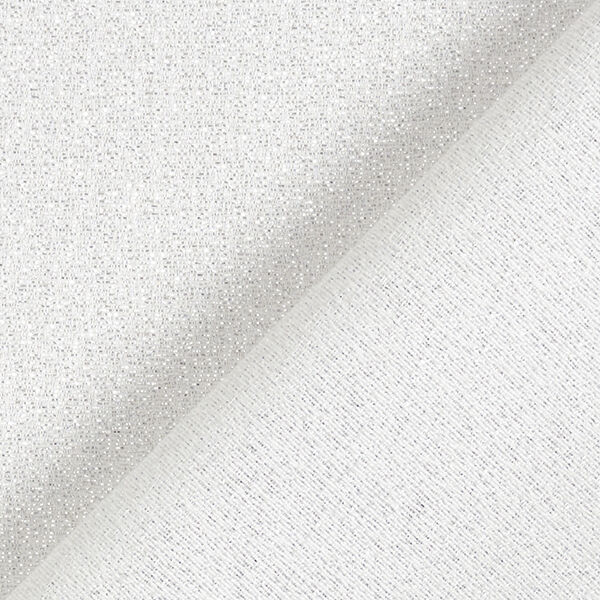 Jacquard mit Metallfäden Melange – weiss/silber | Reststück 50cm