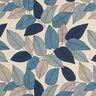 Dekostoff Halbpanama große Blätter – blau/natur,  thumbnail number 1