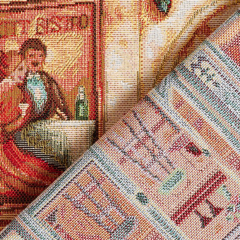 Dekopanel Gobelin französisches Bistro – blau/terracotta, image number 4
