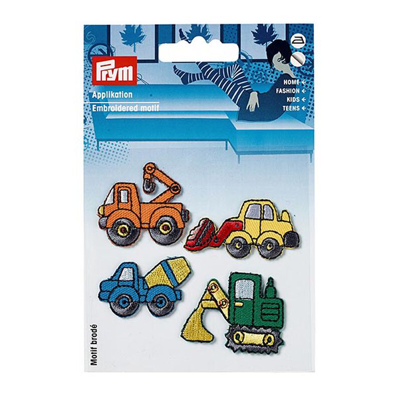 Applikation Baufahrzeuge [ 4 Stück ] | Prym – orange/gelb,  image number 2