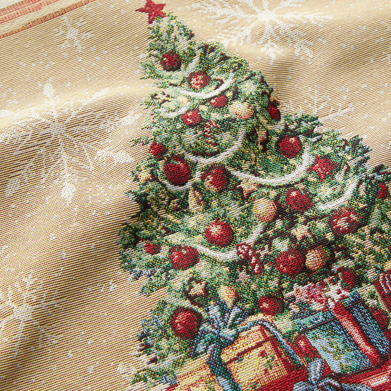 Dekopanel Gobelin Tannenbaum – karminrot/hellbeige,  image number 2