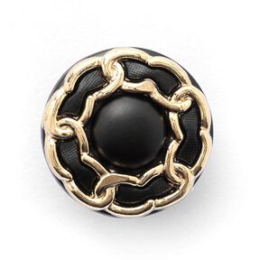 Ösenknopf – schwarz/gold, 