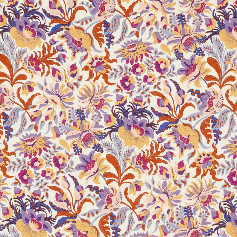 Viskosejersey Blumen und Ornamente | Katia Fabrics – creme/lavendel,  image number 1