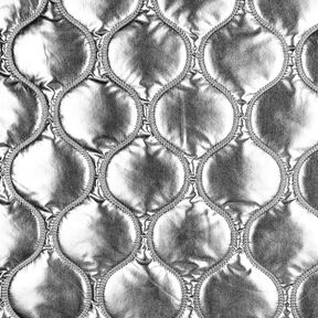 Steppstoff Schlangenlinien – silber metallic, 