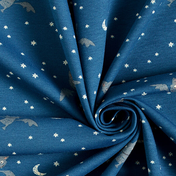 Baumwolljersey freche Fledermaus – jeansblau,  image number 3