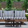Outdoorstoff Canvas Blockstreifen – indigo/elfenbein,  thumbnail number 6