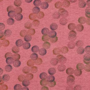 Viskosejersey bunte Kreise – malve, 