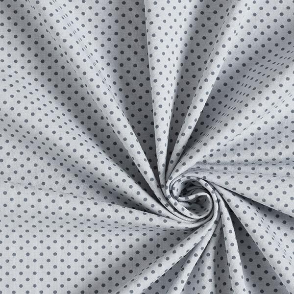 Baumwolljersey Pünktchen – grau | Reststück 50cm
