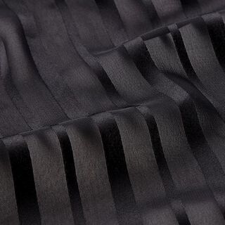Chiffon Satinstreifen – schwarz, 