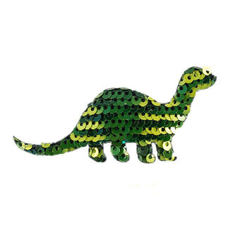 Applikation Dinosaurier [ 3 x 6,5 cm ] – grün, 