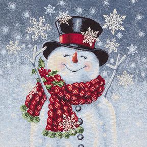 Dekopanel Gobelin Schneemann Lurex – weiss, 