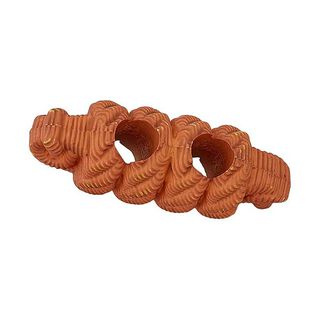 Knebelknopf Fake Kordel - terracotta, 