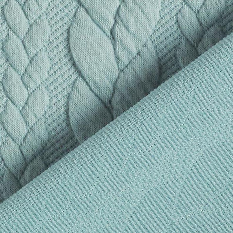 Jerseyjacquard Cloqué Zopfmuster – mint,  image number 4