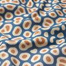 Dekostoff Halbpanama abstraktes Leomuster – blau/cashew,  thumbnail number 2