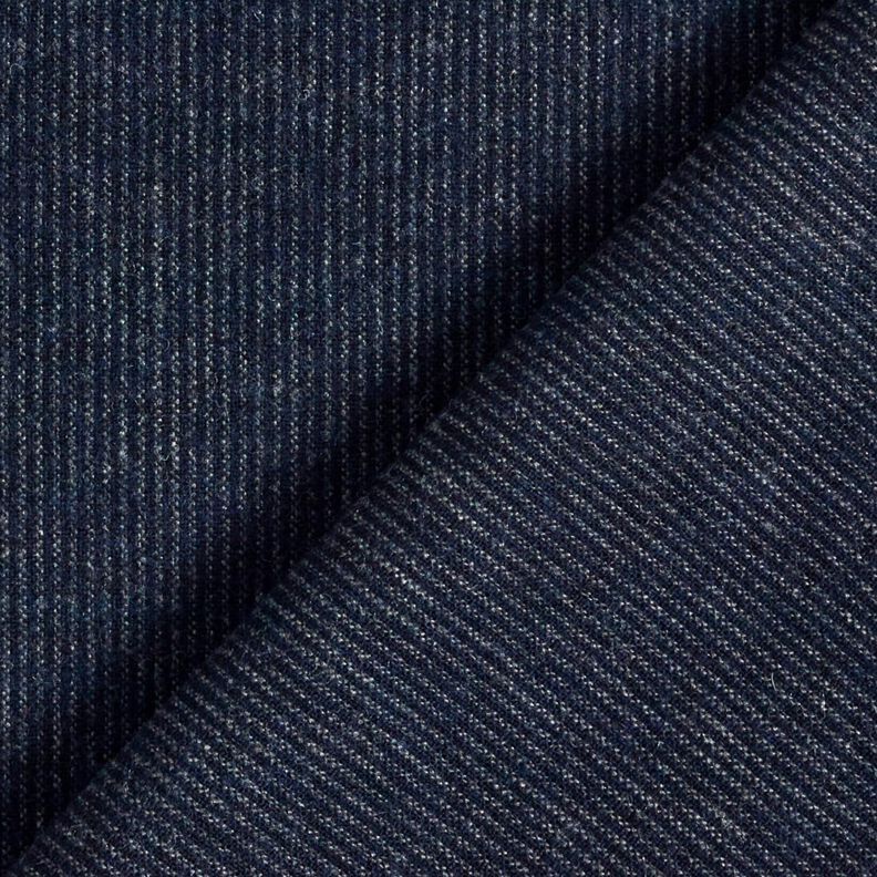 Woll-Mix feine Streifen – nachtblau/jeansblau,  image number 3