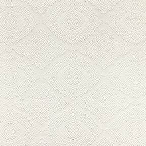 Dekostoff Jacquard dekorative Rauten 275 cm – wollweiss, 