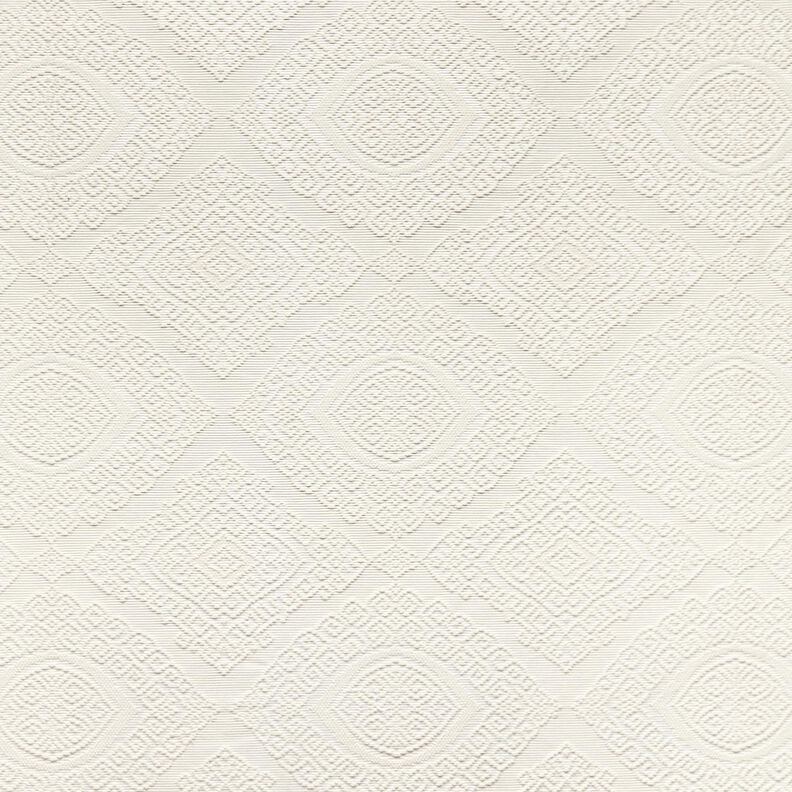 Dekostoff Jacquard dekorative Rauten 275 cm – wollweiss, image number 1
