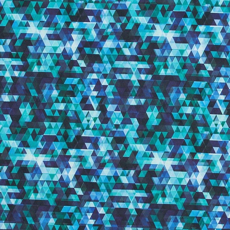 Softshell bunte Dreiecke Digitaldruck – nachtblau/türkis,  image number 1