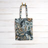 Dekostoff Halbpanama Paisley-Blätter – blaugrau,  thumbnail number 8