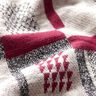 Strickstoff grafisches Glitzermuster – beere/weiss,  thumbnail number 3