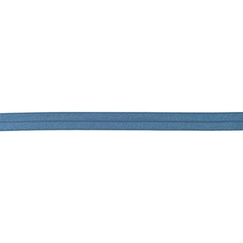 Elastisches Einfassband (Falzgummi) glänzend [15 mm] – jeansblau,  image number 1