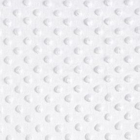 Kuschelfleece geprägte Punkte – weiss, 