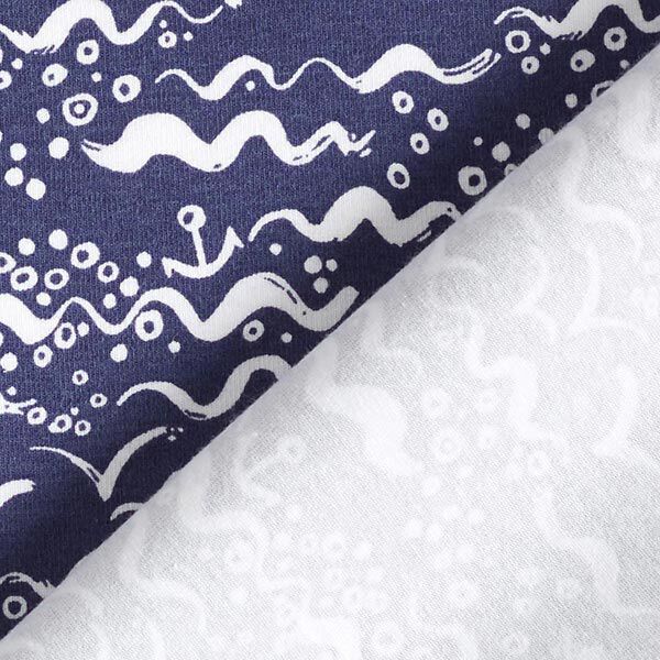 Baumwolljersey Wellengang | STENZO – marineblau/weiss, image number 5