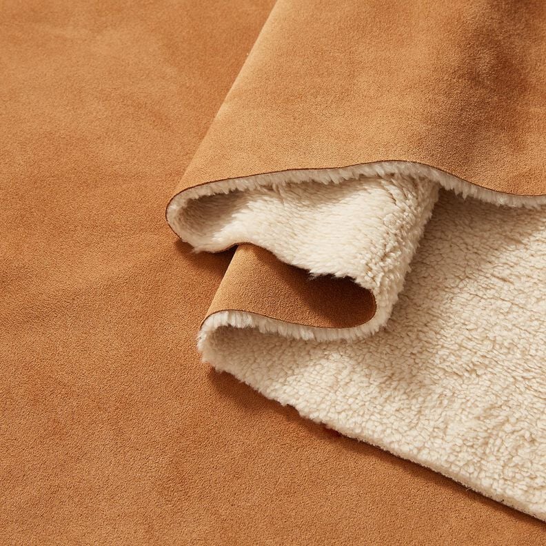 Velours mit Sherpa-Fellabseite – zimt, image number 2