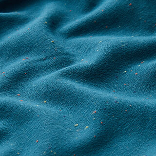 Kuschelsweat bunte Sprenkel – petrol, 