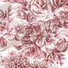 Dekostoff Canvas Romantik – weiss/karminrot,  thumbnail number 2