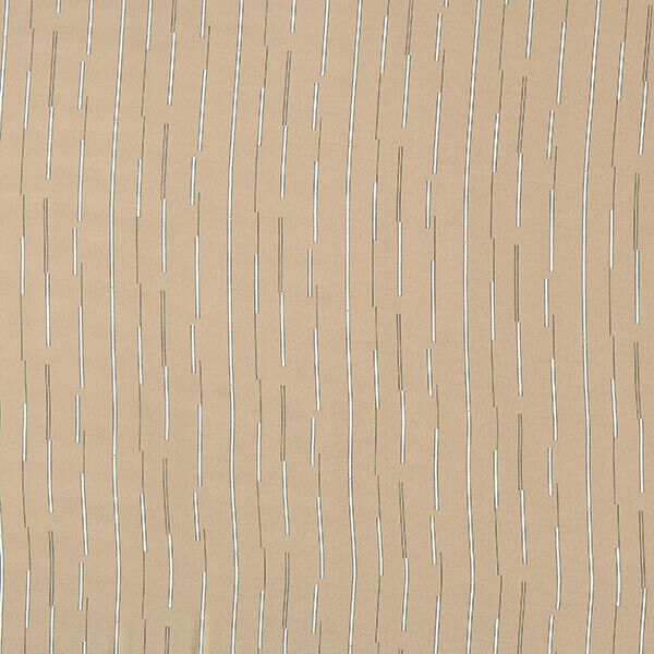 Crêpe Georgette Längsstreifen – sand | Reststück 100cm